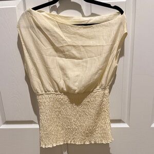 Missguided Cream Off-Shoulder Blouse